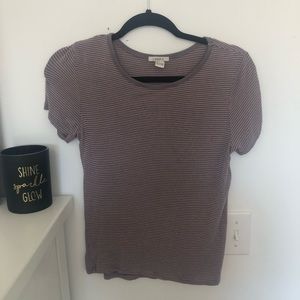 Forever 21 grey and white stripped t-shirt